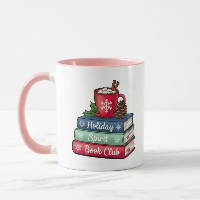 Caneca do Clube do Livro Espírito de Natal | Rosa (Esquerda)