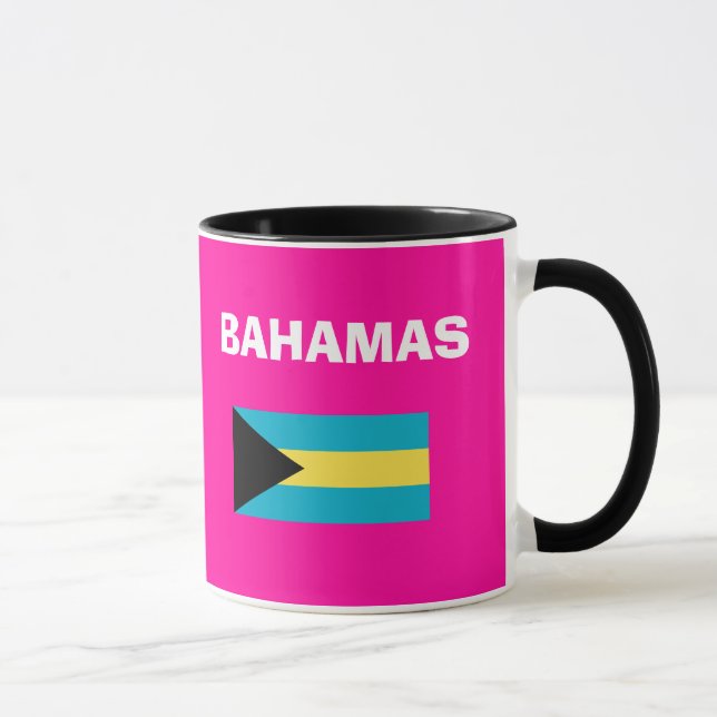 Caneca do código de país de Bahamas - BS (Direita)