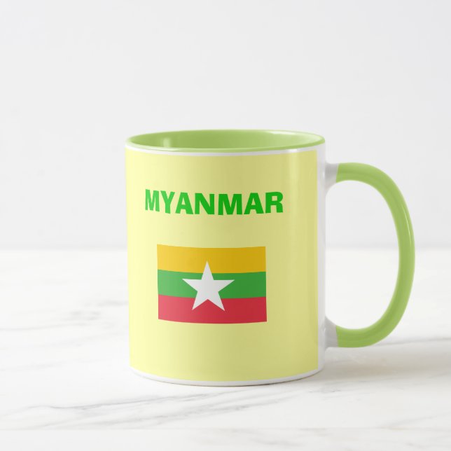 Caneca do código de país do milímetro Myanmar (Direita)