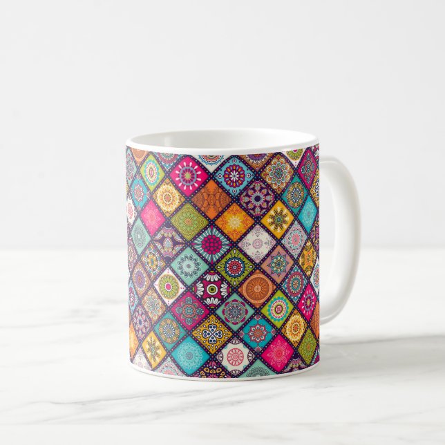 Caneca do cofee do mosaico (Frente Esquerda)