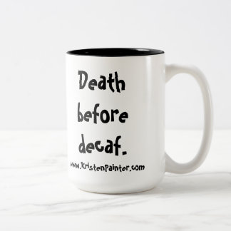 Caneca do comensal da mamã - morte antes do decaf