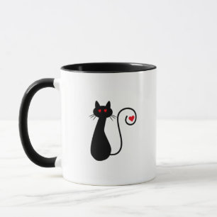 Caneca do coração do gato