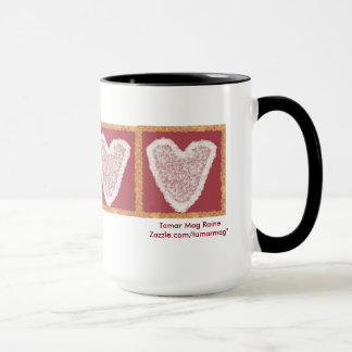 Caneca do coração do laço