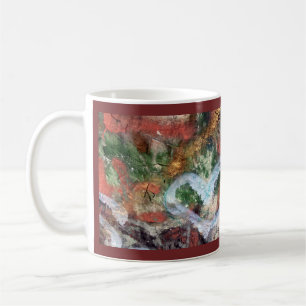 Caneca do coração dos grafites com citações de