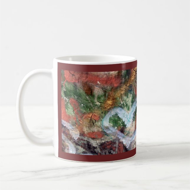 Caneca do coração dos grafites com citações de (Esquerda)