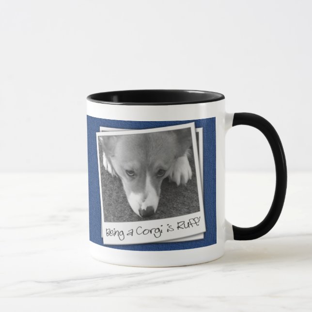 Caneca do Corgi da vida do pavão-do-mar (Direita)
