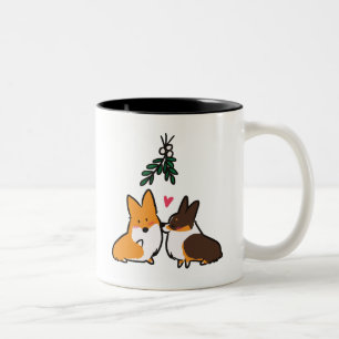 Caneca do Corgi do beijo do visco