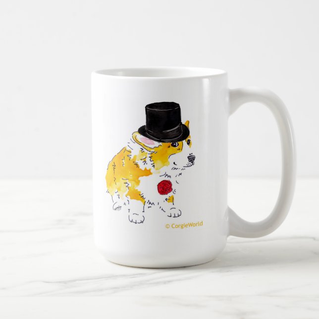 Caneca do Corgi do chapéu alto (Direita)