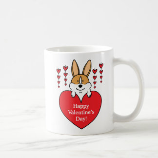 Caneca do Corgi do feliz dia dos namorados