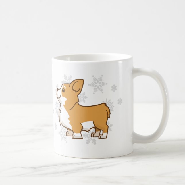 Caneca do Corgi do inverno (Direita)