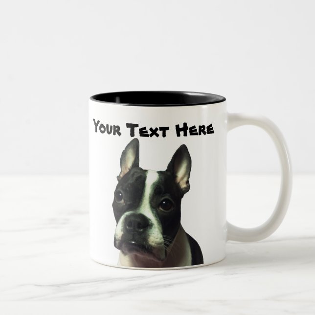 Caneca do costume de Boston Terrier (Direita)