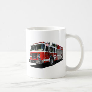 Caneca do costume do carro de bombeiros