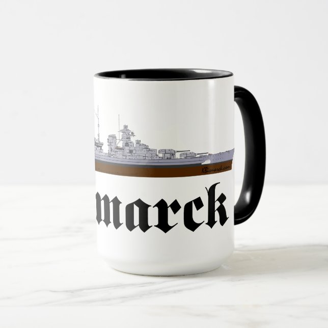 Caneca do Couraçado Bismarck (Frente Esquerda)