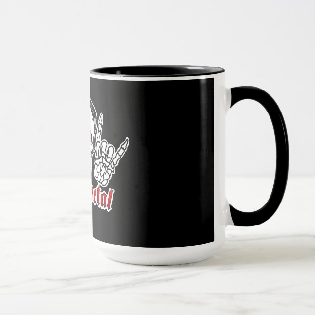 CANECA DO CRÂNIO DO METAL PESADO (Direita)