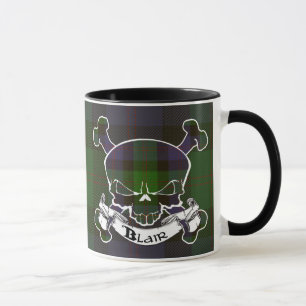 Caneca do crânio do Tartan de Blair