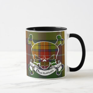 Caneca do crânio do Tartan de Buchanan