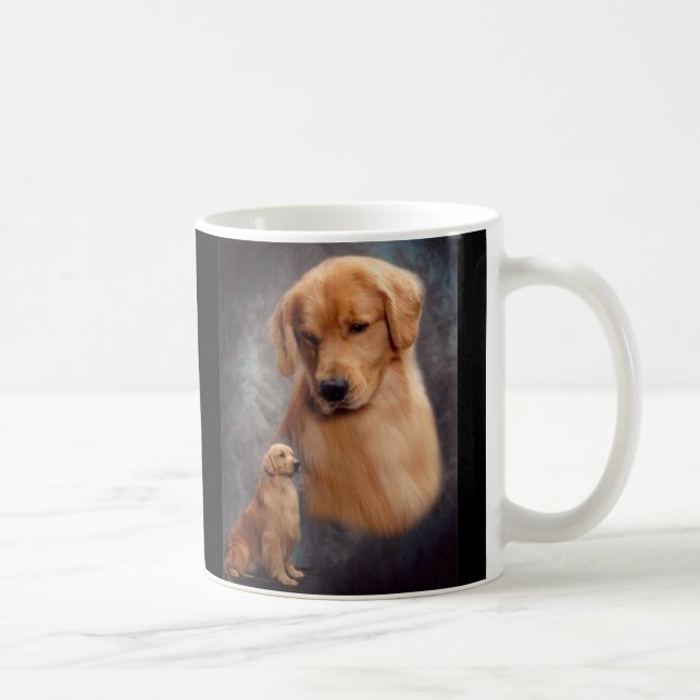 Caneca do crente do golden retriever (Direita)