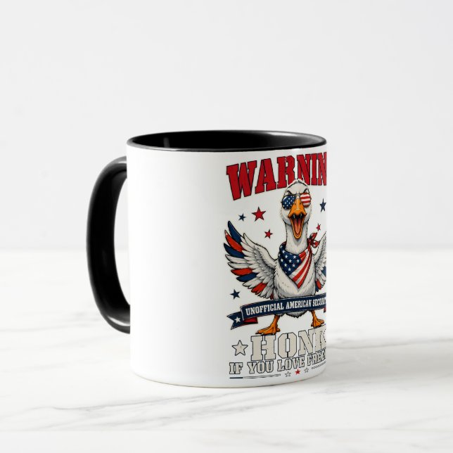 Caneca do Dia 4 de Julho do Ganso Bravo (Frente Esquerda)