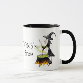 Caneca do Dia das Bruxas da fermentação da bruxa