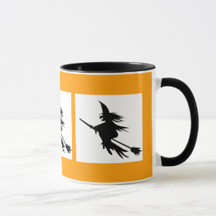 Caneca do Dia das Bruxas da sombra da bruxa do vô