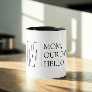 Caneca do Dia das Mães de Tipografia Simples