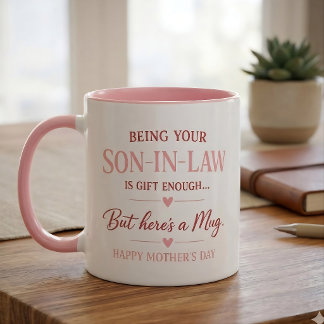 Caneca do Dia das Mães para o Genro com Coração Ro