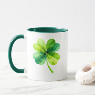 Caneca do Dia de São Patrício com Trevo de Quatro