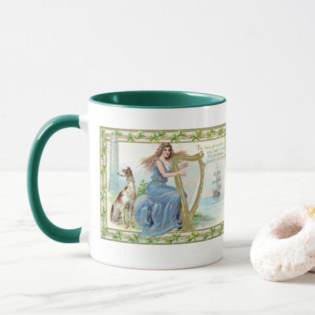 Caneca do Dia de São Patrício Erin Mavourneen (Com Donut)