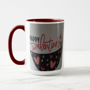 Caneca do Dia dos Namorados com muitos corações