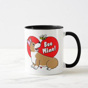 Caneca do dia dos namorados do Corgi da mina da