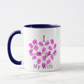 Caneca do Dia dos Namorados Eu Amo Minha Esposa -