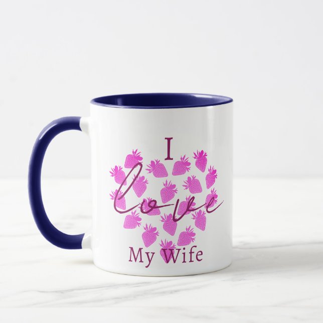 Caneca do Dia dos Namorados Eu Amo Minha Esposa -  (Esquerda)