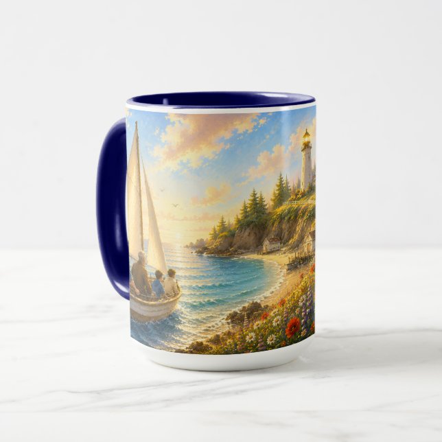 Caneca do Dia dos Pais Personalizada do Papai e do (Frente Esquerda)