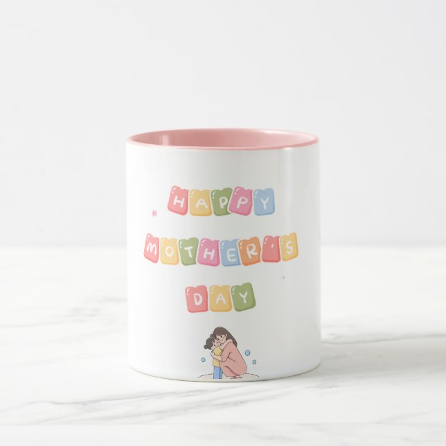 Caneca do dia feliz das mães / presente fofo para  (Centro)