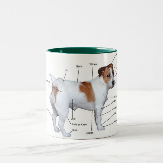 Caneca do diagrama de Jack Russel (Centro)