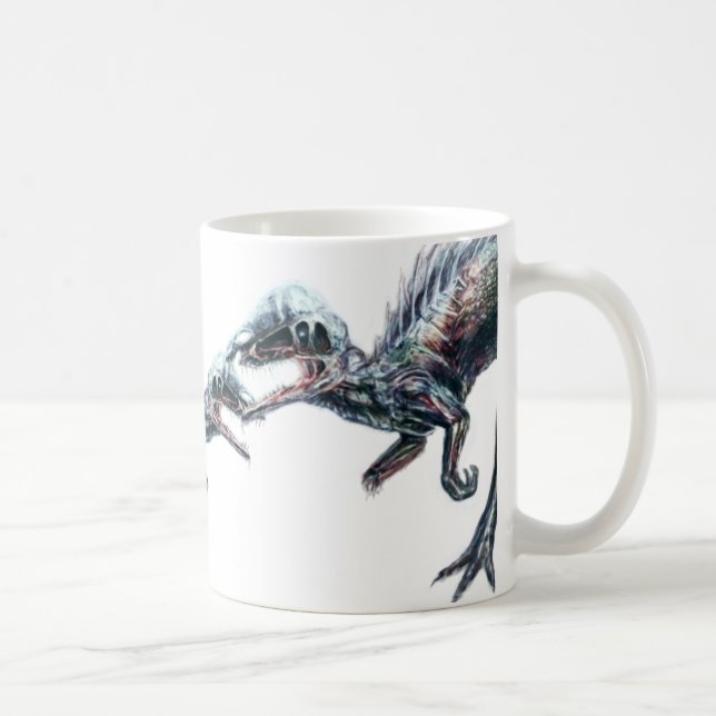 Caneca do dinossauro do zombi (Direita)
