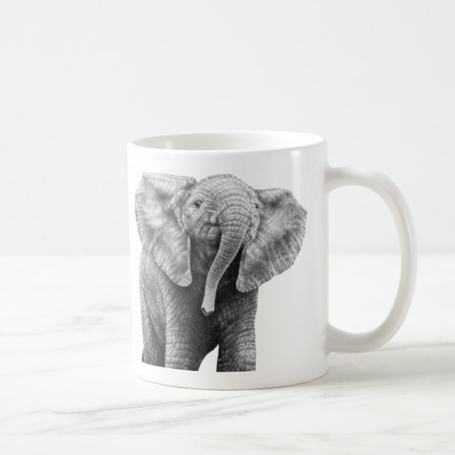 Caneca do elefante africano do bebê (Direita)