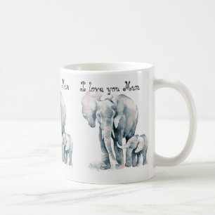Caneca do elefante da mãe, eu te amo mãe, dia das