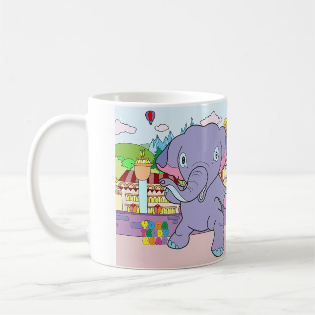 Caneca do elefante do urso & do guerreiro de (Esquerda)