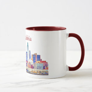 Caneca do esboço da cor de Philadelphfia