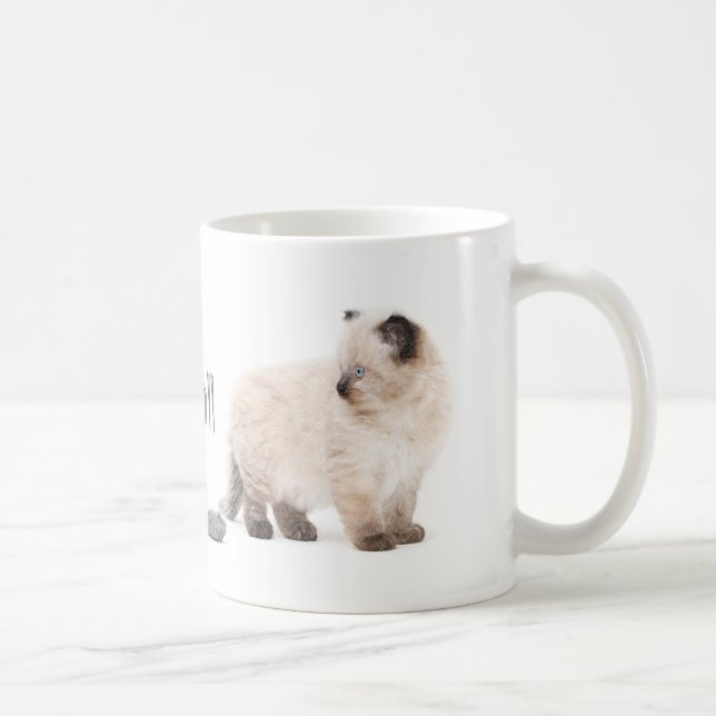Caneca do esboço do gatinho de Ragdoll (Direita)