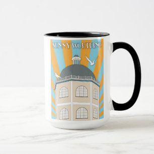 Caneca do estilo do art deco que caracteriza a