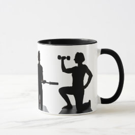 Caneca do exercício da silhueta de Lisa Carusone