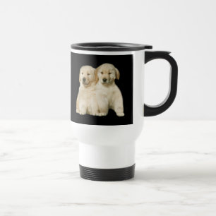 Caneca do filhote de cachorro do golden retriever