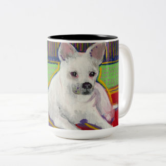Caneca do filhote de cachorro do pop art