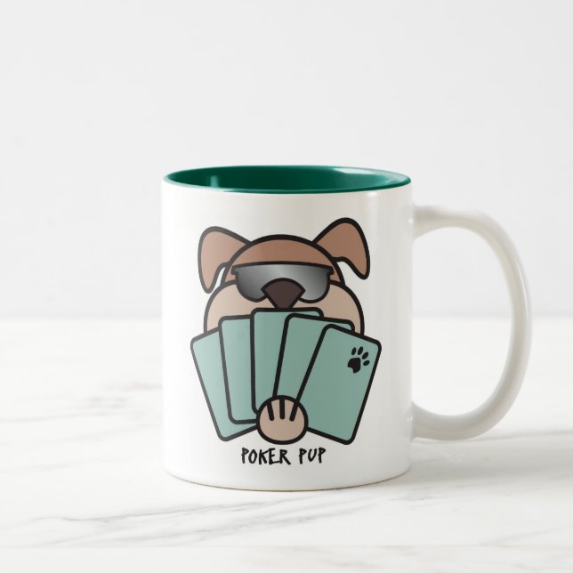 Caneca do filhote de cachorro do póquer (Direita)