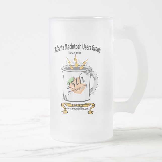 CANECA do fosco do aniversário de AMUG 25o (Direita)