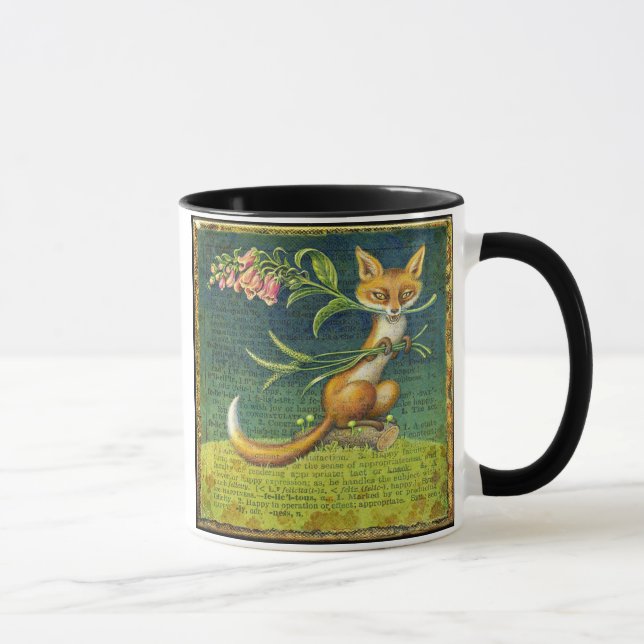Caneca do Fox da floresta, feliz (Direita)