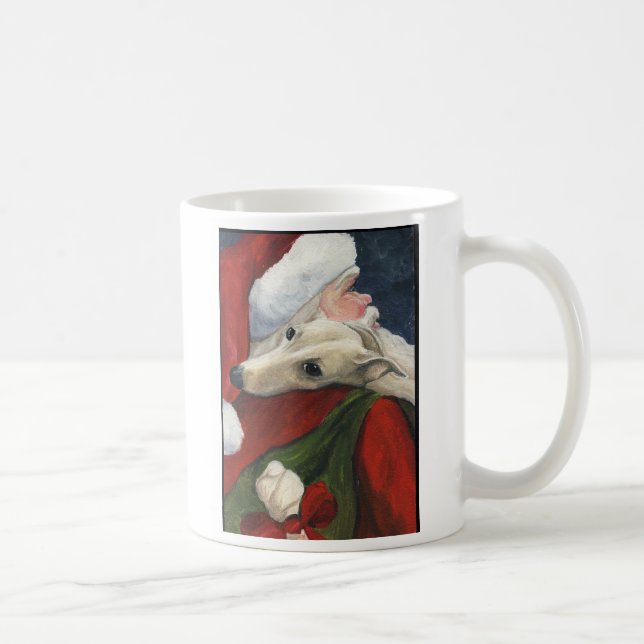 Caneca do galgo e do Natal do papai noel (Direita)