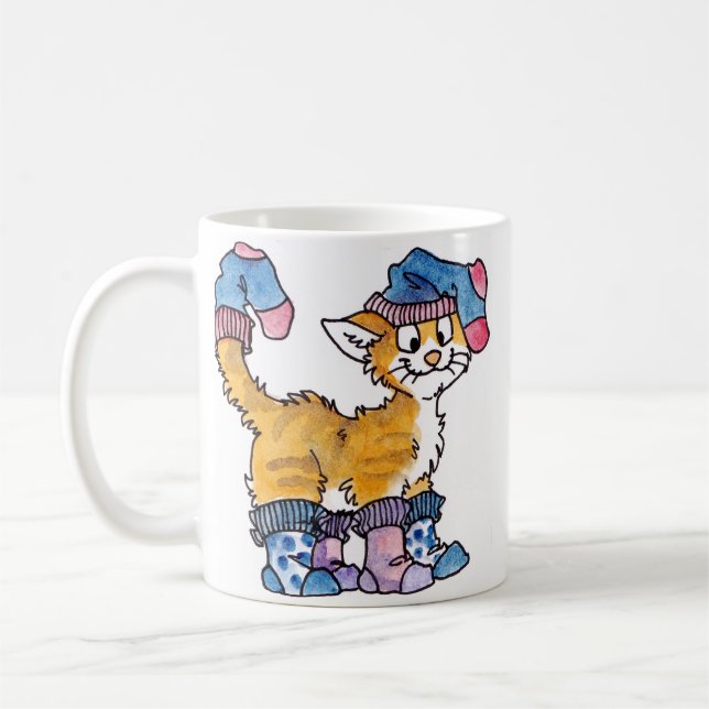 Caneca do gatinho da peúga (Esquerda)
